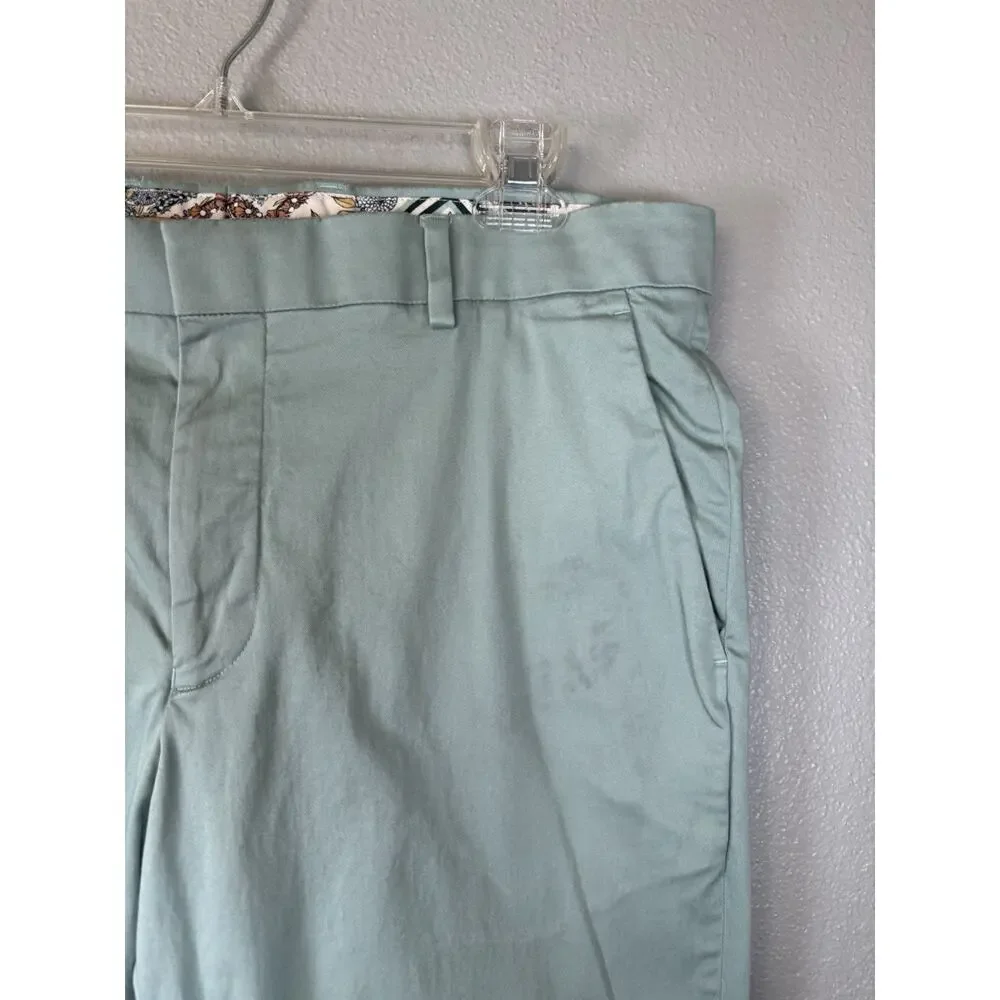 Murano‎ Mens Dress Pants Mens 34x32 Alex Fit Ultimate Modern Comfort Teal Green